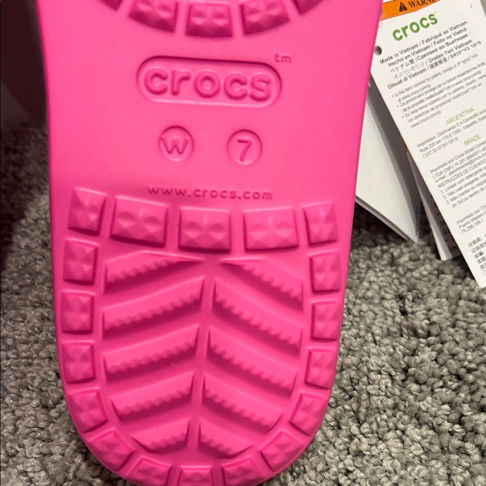CROCS Kandee Slide- Pink Women's Sandals size 7 - Picture 7 of 15